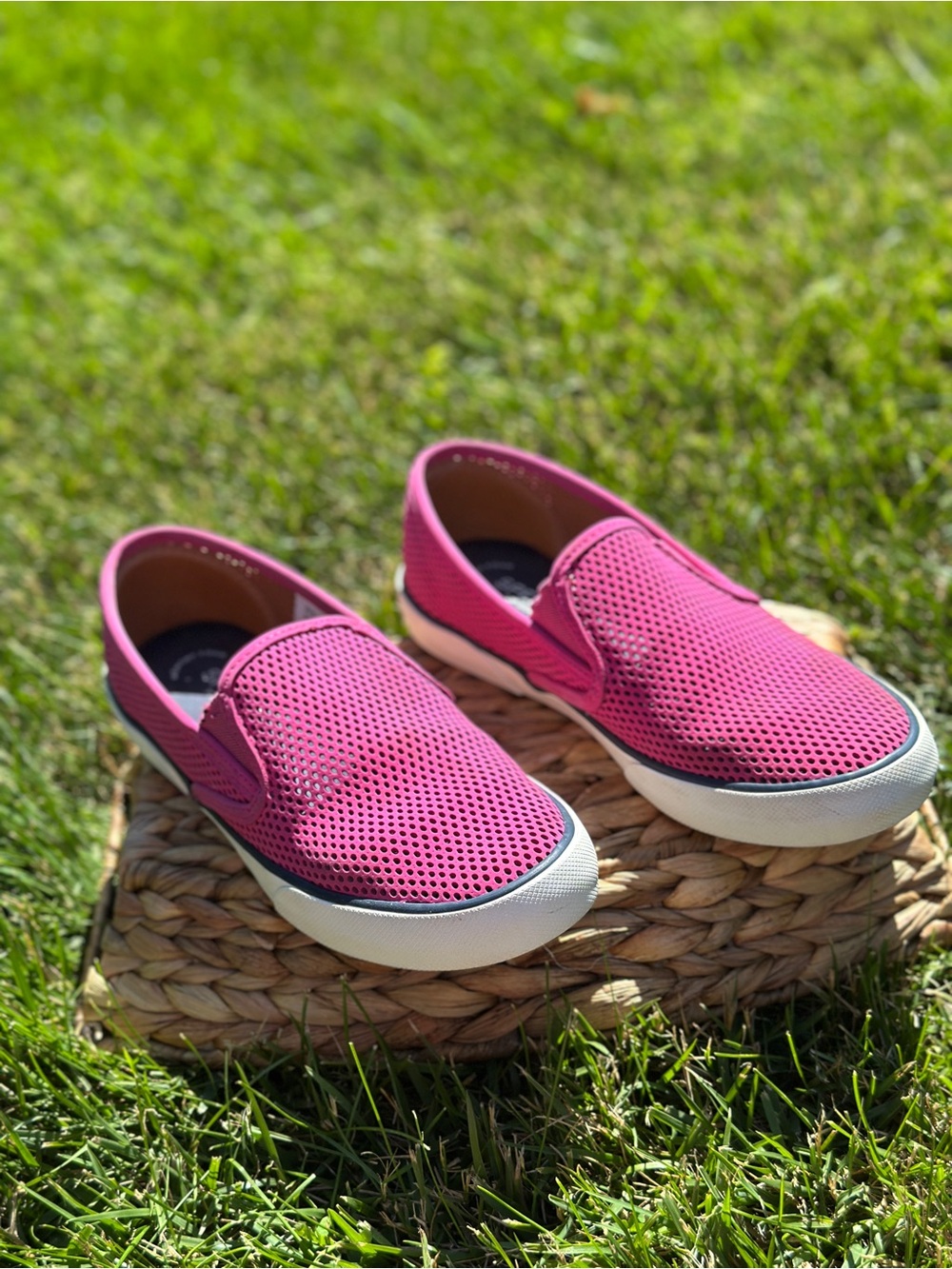 Sperry Seaside PinkTop-Sider perforated design Memory Foam Slip-Ons